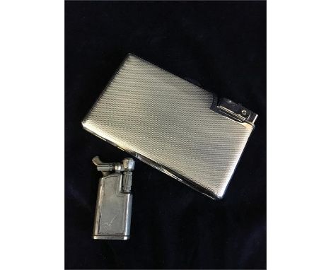 A Vintage Leigneur lighter and combined cigarette case and a Maruman lighter manufactured in Japan.