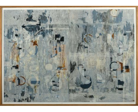 LUÍS BRILHANTE - NASC. 1968, "Game On", mixed media on cardboard, signed and dated 1999, Dim. - 108 x 148 cm