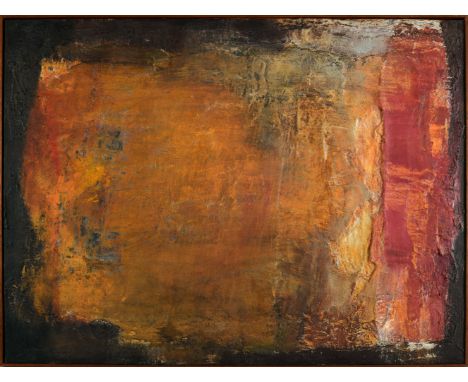 GONZALEZ BRAVO - NASC. 1944, "Almadeu", mixed media on wood, signed and dated 1988/1989, Dim. - 90 x 110 cm
