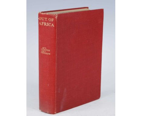 Blixen, Karen, Out of Africa, Putnam, London 1937, first edition (published one year before the American edition that was iss