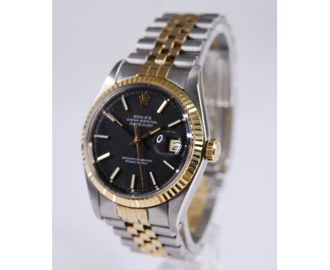 A gent's Rolex Oyster Perpetual Datejust 18ct gold and steel superlative chronometer officially certified automatic wristwatc