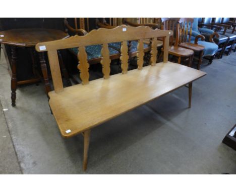A light oak hall bench 