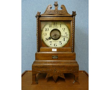 A National Electric oak cased clock 