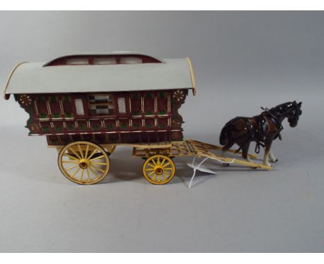A Model of A Gypsy Caravan with Horse 