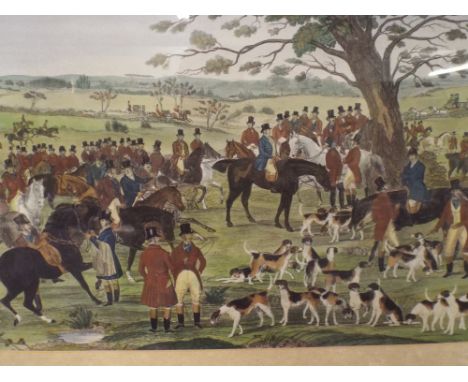 A Framed Sporting Print, Hunt Meet 