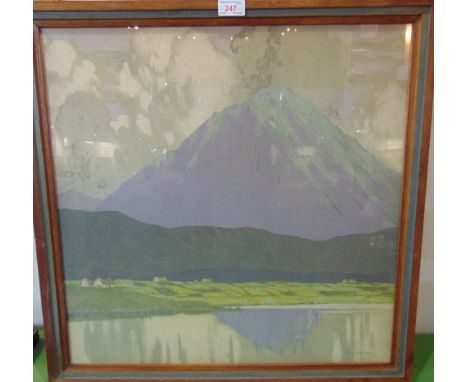 AFTER PAUL HENRY (IRISH, 1877-1958) Mountain Landscape, colour print, 54.5cm x 54.5cm.