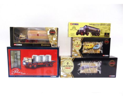 FIVE CORGI CLASSICS COMMERCIAL VEHICLES comprising a No.24503, Leyland Octopus Platform Lorry 'Walter Southworth' and Leyland