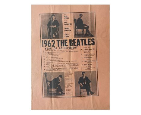 An original sixties Beatles Year Of Achievement poster printed by Swale Press Limited. The poster was originally an advertise