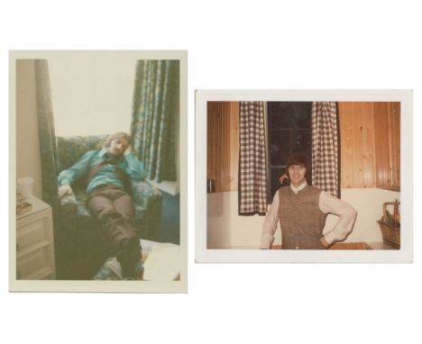 A pair of original vintage sixties colour photographs of Ringo Starr taken at his home in 1965 and 1968. The largest photogra