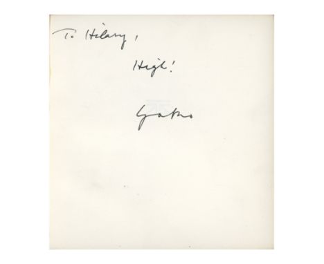 A 1970 USA edition of the book Grapefruit by Yoko Ono. The book has been autographed on the first inside page by Yoko in blac