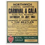 The Beatles Northwich Carnival 1963 Appearance Poster (UK)