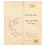 John Lennon 1968 Handwritten & Signed Birthday Card In Mailing Envelope Lizzie Bravo Collection (UK)