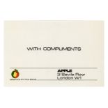 Apple And Beatles Related Compliment Slips (UK)