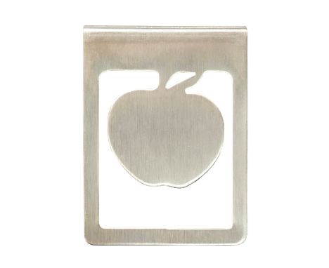 A late 1960s Apple Records promotional money clip and Bank Of Apple 1 Million Note The money clip is made of brushed steel an