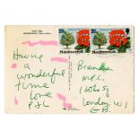 Linda McCartney Handwritten Postcard (Montserrat)