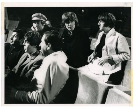 A collection of three press photographs taken at the A.B.C. Theatre, Blackpool, Lancashire, England on the 1st August 1965 du