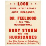 Rory Storm And The Hurricanes Dr Feelgood 1963 Promotional Poster (UK)