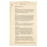 The Beatles Fan Club Newsletter And Itinerary 16th October 1962 (UK)