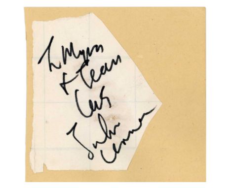 A collection of autographs and three photographs that were obtained whilst The Beatles were filming scenes for their second f