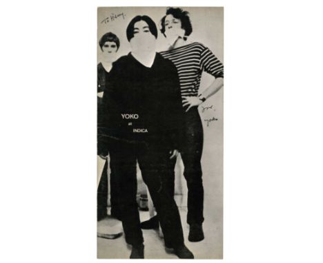 An original programme for Yoko Ono’s Unfinished Painting &amp; Objects exhibition held at the Indica Gallery, Masons Yard, Lo