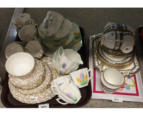 A Melba bone china crocus pattern teaset, a Standard china teaset and another teaset Condition Report: Condition report not a