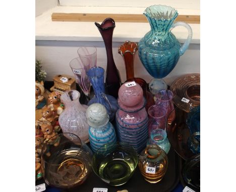 A collection of art glass including Mdina, Caithness etc Condition Report: Available upon request