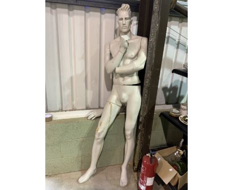A mid century two piece mannequin