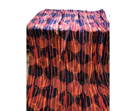 Two pairs of lined mid century Tibor curtains&nbsp; in Grumio design 309 W:114cm x H:270cm