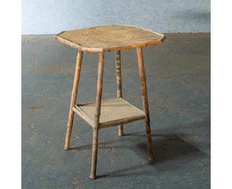 Victorian bamboo lamp occasional table. 45 x 45 x 67cm tall