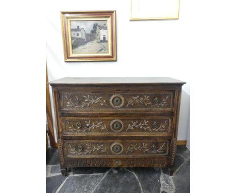 Commode XVIIIème XIXème en chêne