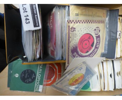 Records : Super selection of 1950's/60's beat/rock n roll/doo wop/R & B US/UK singles, vgc, real gems here - 50 singles.