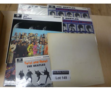 Records : Beatles albums, incl Hard Days Night, Help, Sgt Peppers, With The Beatles, White Album and one EP, a couple of firs