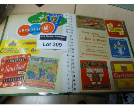 Cheese Labels : French album of labels, again some vintage, all look fine - 21 pages.
