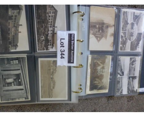Postcards : Felixstowe collection in album, nice collection of various churches, Bartlett, Seafront Scout Camps - many RP's a