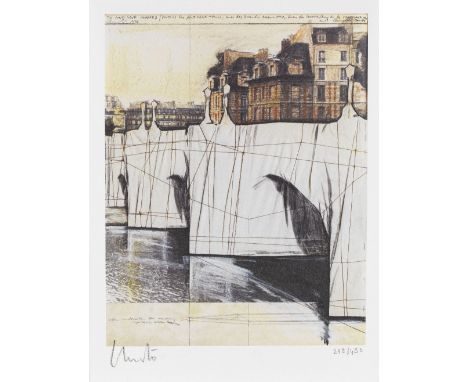 Christo &amp; Jeanne-Claude (AMERICAN, 1935-2020; 1935-2009)Le Pont Neuf Wrapped Offset lithograph in colours, 2020, on wove 