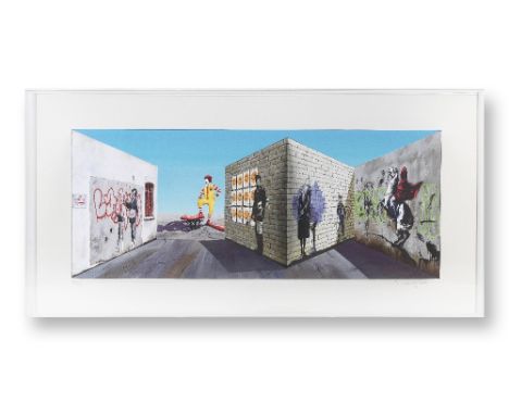 Patrick Hughes (British, born 1939)Street Hand-painted 3D multiple with archival inkjet in colours, 2021, signed and numbered