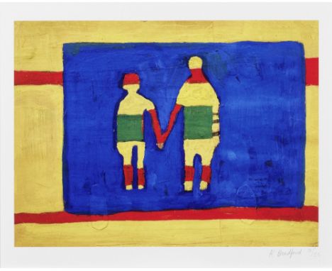 Katherine Bradford (American, born 1942)Stripe People Giclée print in colours, 2021, on wove paper, signed and numbered 10/25