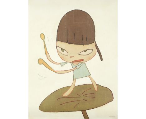 Yoshitomo Nara (Japanese, born 1960)Marching on a Butterbur Leaf Offset lithograph in colours, 2019, on wove paper, from the 