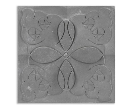 KAWS (American, born 1974)OriginalFake Store Tile (Grey) Ceramic tile, 2006, signed and dated in ink verso, produced by Origi