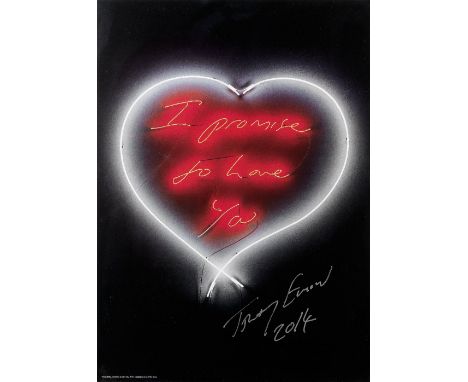 Tracey Emin (British, born 1963)I Promise To Love You Offset lithograph in colours, 2014, on glossy wove paper, signed and da