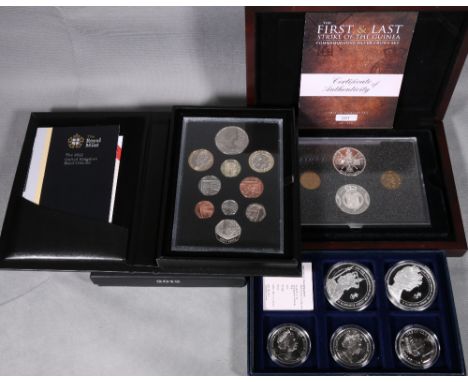 The Royal Mint UK proof coin set 2012, Westminster First and Last Strike of the Guinea commemorative silver crown set, Royal 