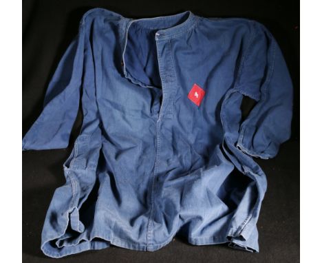 Royal Estates Sandringham No. 4 beaters denim smock, with a red diamond patch on left breast, 87cm long