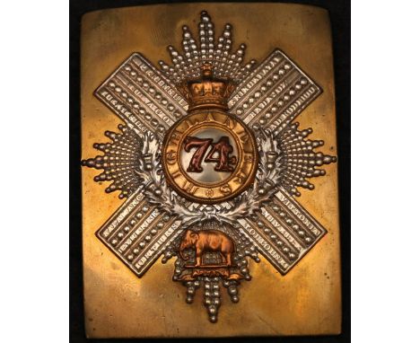 Shoulder belt plate of The 74th Regiment of foot (Highland Light Infantry HLI)