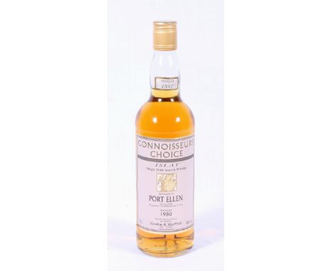 PORT ELLAN 1980 Connoisseurs Choice 17 year old Islay single malt scotch whisky distilled 1980 and bottled 1997 by Gordon and