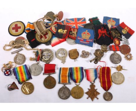 WWI family group comprising George V Coronation 1911 (St Andrews Ambulance Corps) Medal (310 issued) to R.K. Ireland, WWI tri
