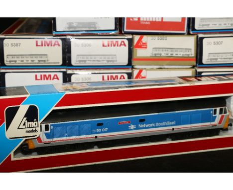 Three Lima OO gauge locomotives including 205169 Broadlands 73142, 205191 Stewarts Lane 73125 and 205135 Royal Oak 50017 and 