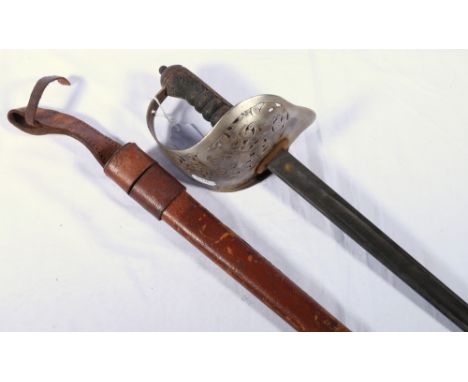 Edward VII 1897 pattern Infantry Officer's sword with etched fullered blade by Wilkinson, see Robson, B 2011 swords of the Br