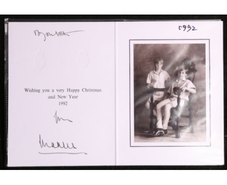 HRH Prince Charles The Prince of Wales, Prince William and Prince Harry
collection of twelve Christmas cards, with portrait p