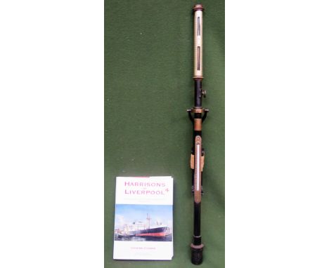 Early 20th century Chadburns stick barometer. Approx. 93cm H, Plus Harrisons of Liverpool hardback volume 