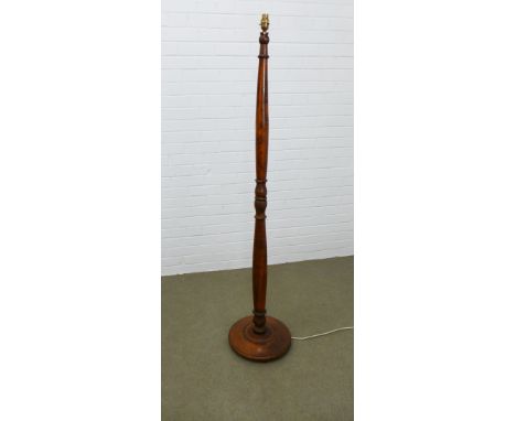 Mahogany standard lamp. 156cm 